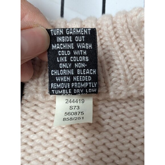 Y2K Moda International Chunky Bobble Knit Lace Up Sweater Women Size M Cottage - Picture 11 of 12